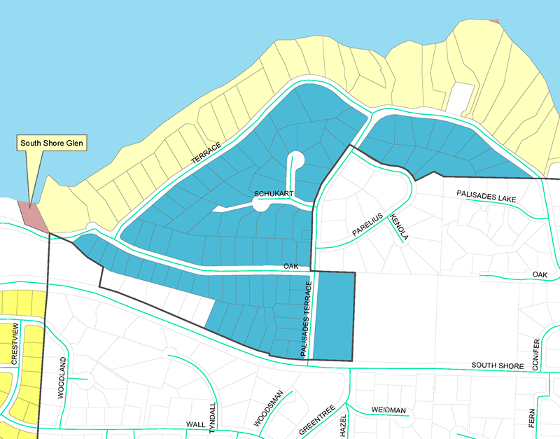 South Shore Glen easement map