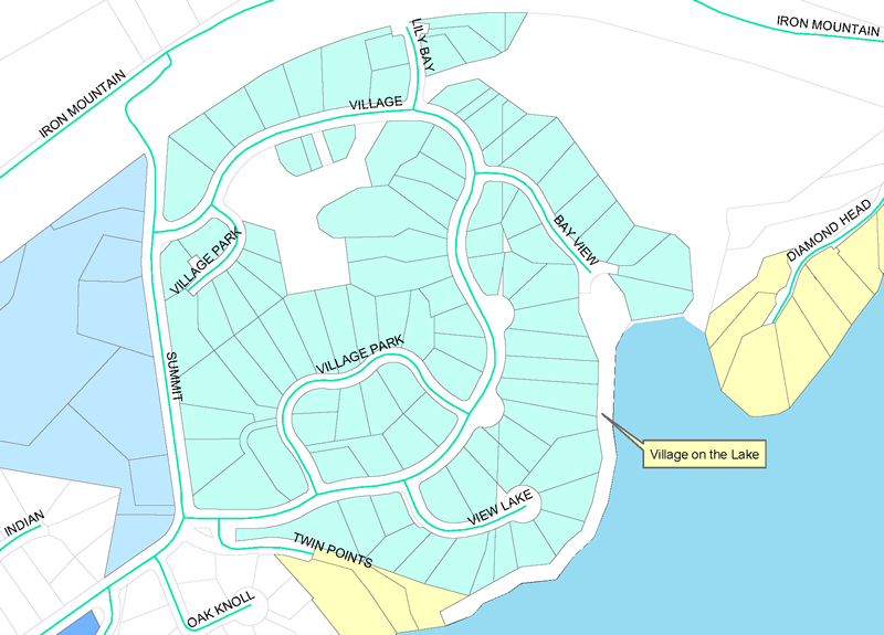 Village on the Lake easement map